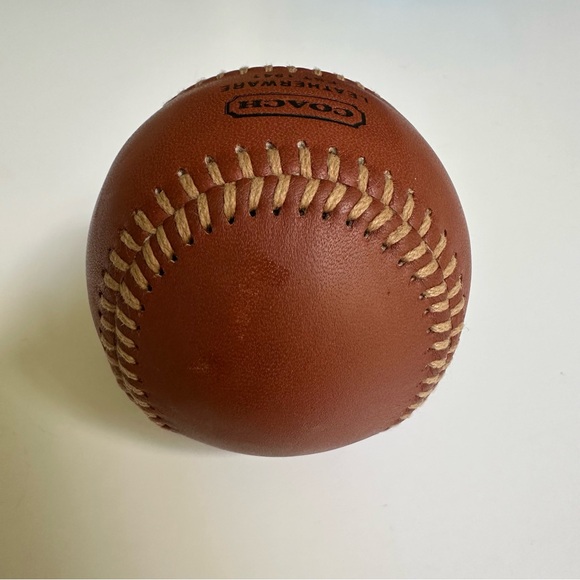 Coach Leatherware Embossed Logo Genuine Leather Baseball - British Tan - Picture 5 of 5